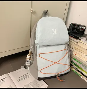 Lässiger Outdoor-Kordelzug-Rucksack, leicht, einfach, modisch, große Schultertasche für den Alltag