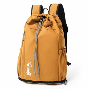 Grand sac à dos de voyage outdoor, cartable étudiant cool avec cordon de serrage.