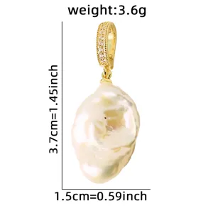 Original Vintage Barock Künstliche Perle Anhänger Ohne Kette Abnehmbare Schließe Kupfer Strass Pullover Kette Schmuck Zubehör Für Damen