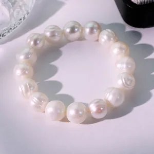 Original Weiß Naturperle Spiralperle Armband Leichter Luxus Vielseitiger Stil Nische High End Feel Armreif Armband Für Damen Schmuck Geschenk