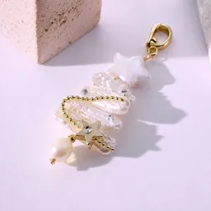 Natural pearl star zircon necklace pendant elegant vintage short clavicle chain jewelry item