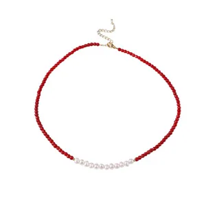 Elegante Künstliche Perle Ohrstecker Perlenkette Für Damen Mehrfarbig Handgefertigt Geometrisch Harz Stein Anhänger Kette Mode Schmuck Geschenk
