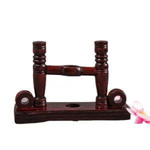 Soporte de abanico de madera, expositor de escritorio vintage para abanicos orientales.