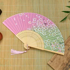 Ventaglio pieghevole fiori di ciliegio bambù ventaglio da danza tradizionale estate arte