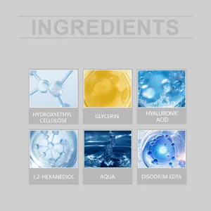 Detailed view showing key skincare ampoule essence ingredients and formula composition.