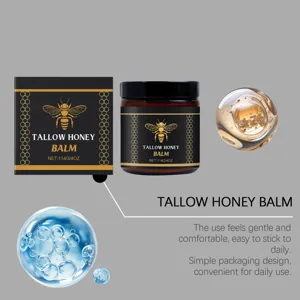 Tallow honey balm organic skin natural moisturizer gentle daily nourishing body cream 114g
