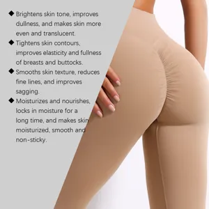 Detailed view of women's shaping leggings showcasing textured fabric and body contour design.