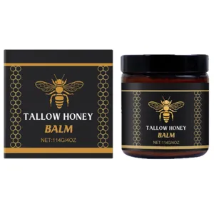 Tallow Honey Balm moisturizing cream for dry skin nourishment, smooth and gentle body care.