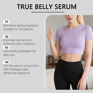 Vero siero pancia per idratazione duratura e miglioramento della pelle. Leggera cura del corpo.