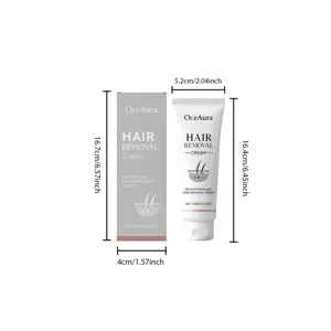 OceAura crema depilatoria suave 100g con caja, cuidado suavizante para la piel y depilacion.