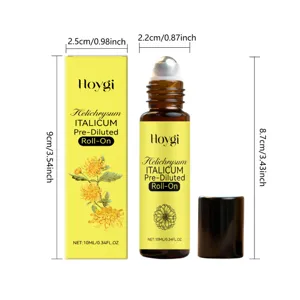 HOYGI 10ml Helichrysum Italicum Puro Aceite Esencial Roll-On Frasco con Caja
