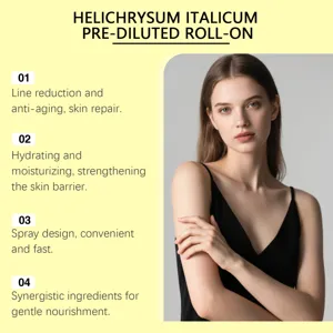 Aceite en roll-on pre-diluido de Helichrysum italicum para hidratación y cuidado diario.