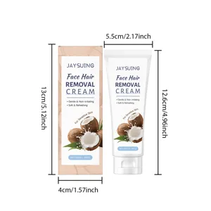 JAYSUING Crème Dépilatoire Visage Coco 50g Soin Doux Peau Détail Dimensions