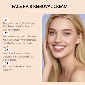 Crème dépilatoire douce pour le visage. Idéale pour les lèvres et le soin du front.