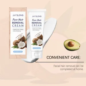 Crème dépilatoire visage à la noix de coco JAYSUING pour peau sensible, soin doux.