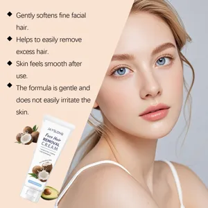 Crème dépilatoire visage à la noix de coco Jaysuing, douce et apaisante pour une peau lisse.