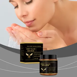 Crème visage nourrissante au suif de miel et formule hydratante pour peaux sèches.
