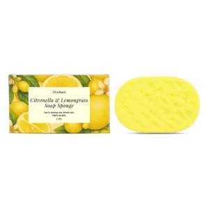 OceAura esponja de jabon de citronela suave y duradera para bano corporal 1pz