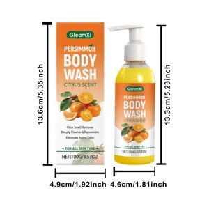 GleamXi persimmon body wash citrus scent 100g deep cleansing refreshing shower gel for skin