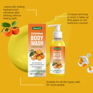 Gleamxi persimmon citrus body wash 100g deep cleansing moisturizing skincare for all skin types