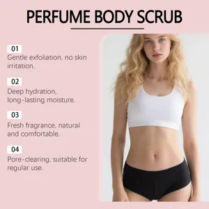 Λεπτομερής όψη του αρωματικού scrub σώματος που τονίζει την απαλή απολέπιση και ενυδάτωση.