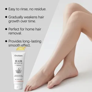 Crema depilatoria suave para piel suave, perfecta para uso domestico, facil de enjuagar, 100g.