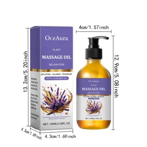 OceAura Organic Lavender Body Massage Oil 100ml Relaxing Skin Care Product Detail