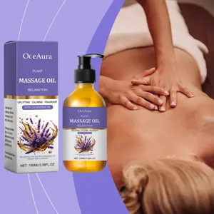 OCEAURA Lavender Body Massage Oil Natural Hydrating And Soothing Moisturizing Skin Care Essential Oil For Relaxation