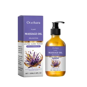 OCEAURA Lavender Plant Body Massage Oil 100ml Nourishing Relaxing Skin Care Formula