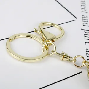 Metal high heel keychain detail shot, golden keyring and clasp design for bags and cars.