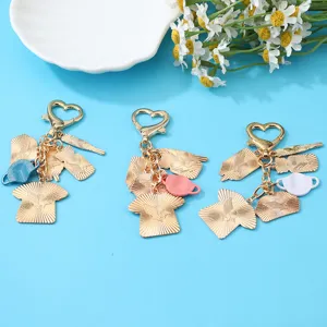 Cute Nurse Medical Theme Metal Keychain Set Doctor Uniform Charms Gift Bag Pendant Decor