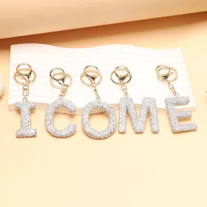 Glitzernder Strass Buchstabe Schlüsselanhänger Kristall Alphabet Tasche Anhänger Geschenk