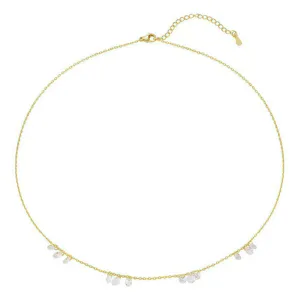 Collier pendentif goutte en argent 925 plaqué or 18k vue détaillée de la chaîne fine et délicate.