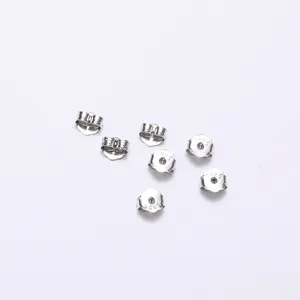 Topes para pendientes de plata de ley 925 con forma de flor accesorios de joyeria