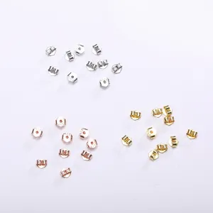 Pendientes de Plata de Ley 925 en Forma de Flor de Ciruelo Para Mujeres Joyería DIY Accesorios de Tuercas de Pendientes Oro Plata