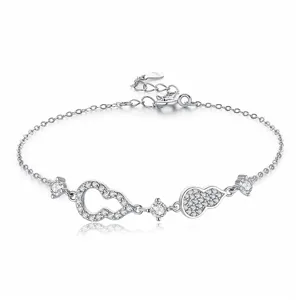 S925 plata esterlina circonita calabaza dije pulsera elegante minimalista joyeria