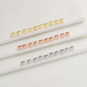 S925 Plata de Ley Parte Trasera de Pendientes Tuercas Multicolores Joyeria Detalles