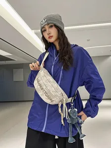 Tactical streetwear chest bag for men and women, stylish camo waist pack for daily travel.