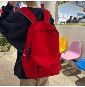 Κόκκινο casual σχολικό σακίδιο πλάτης με μεγάλη χωρητικότητα για φοιτητές και μαθητές.