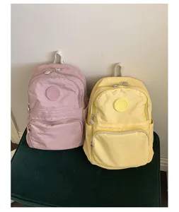 Sac a dos etudiant en tissu oxford style frais de grande capacite pour loisirs quotidiens