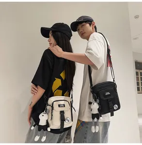 Bolso bandolera de lona hombre mujer bolso casual para telefono 2025 trendy diario
