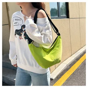Bolso bandolera verde gran capacidad estilo dumpling bolso casual para uso diario