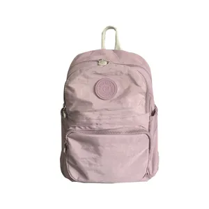 Sac à dos décontracté en nylon violet pour femme école voyage léger sac d'école étudiant