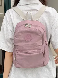 Sac à dos décontracté en tissu oxford, grande capacité, sac d'école tendance pour femmes voyage.