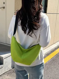 Bolso de hombro informal de gran capacidad, elegante bolso cruzado para el uso diario.
