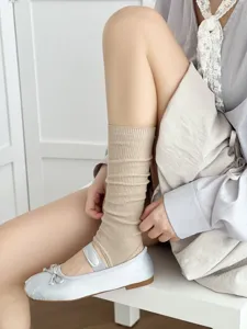 Spring summer knit stirrup sock covers ballet core women leg warmers fashion stylish detail