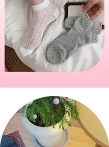 Women cute bow mesh breathable cotton short socks spring summer casual daily wear breathable