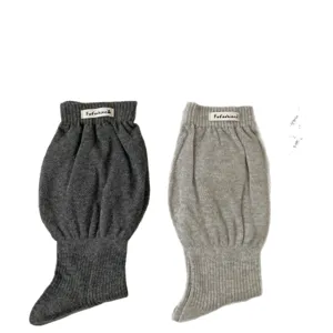 Calzini lunghi minimalisti in maglia slouch tinta unita calzini casual da polpaccio autunno inverno