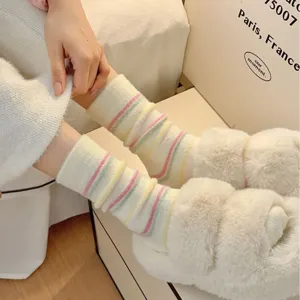 Winter warm fuzzy socks and plush slippers set for women cozy thick cute sleep stockings