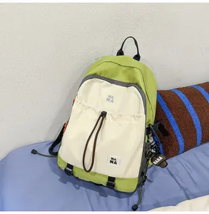 Zaino piccolo con coulisse a blocco di colore stile coreano tempo libero trekking